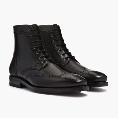 Black Thursday Boots Wingtip Men's Lace-Up Boots | MY35941HK