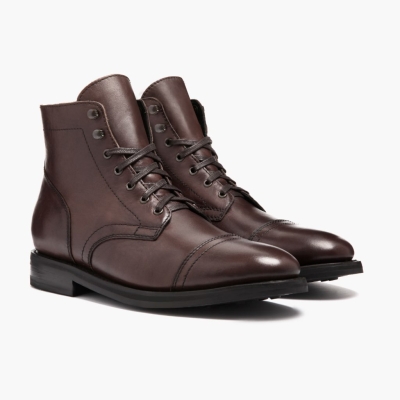 Brown Thursday Boots Captain Men's Lace-Up Boots | MY29351ZR