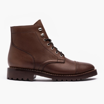 Brown Thursday Boots Captain Men's Lace-Up Boots | MY41562TI