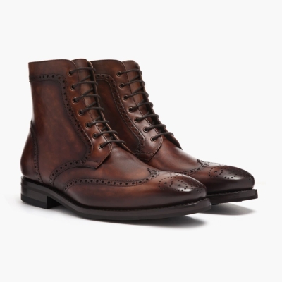 Brown Thursday Boots Wingtip Men's Lace-Up Boots | MY80245IK